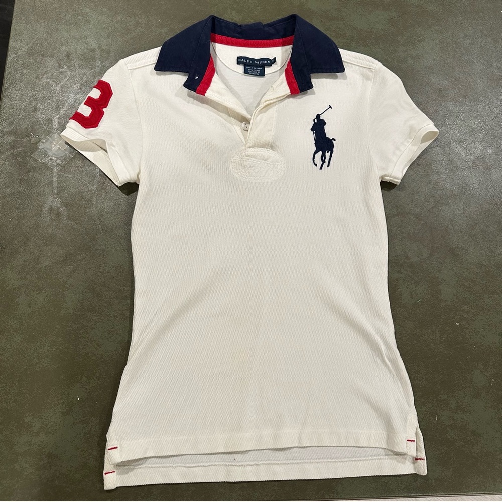 Ralph Lauren Polo with Red and Navy Details, Women’s XS